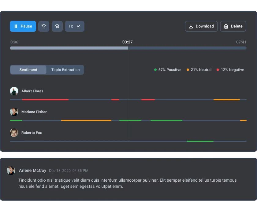 Call Recording and Transcription
