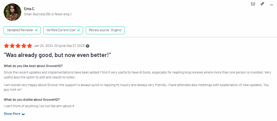 Groove Testimonials 2