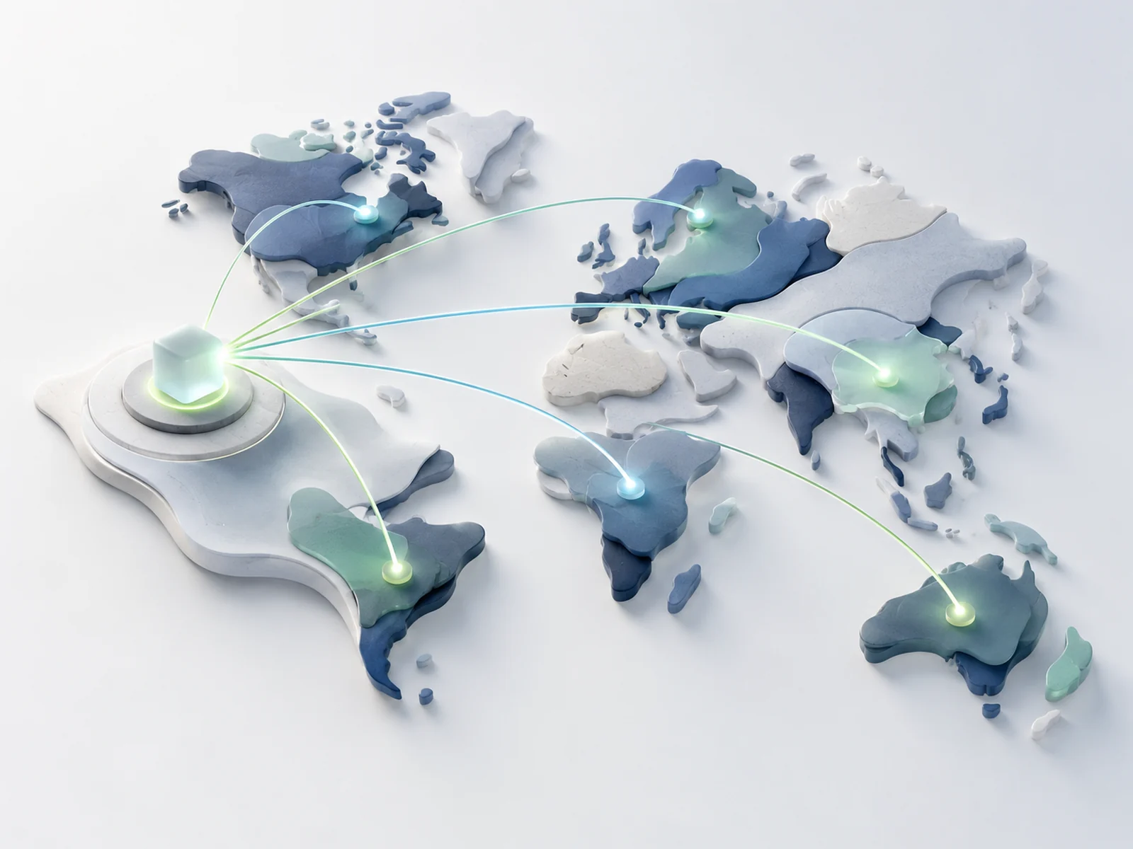 Abstract market pathways connecting product positioning and buyer needs.